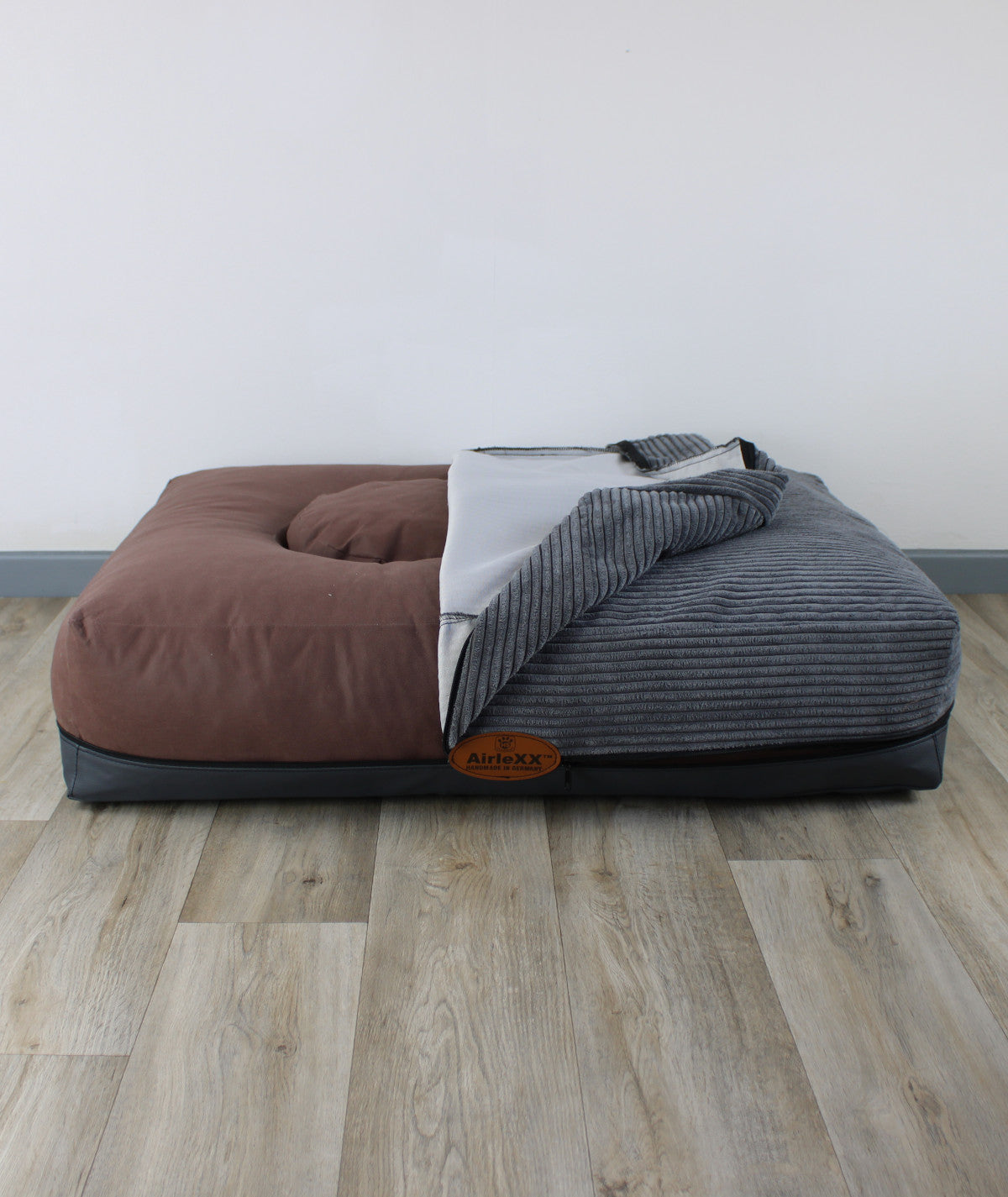 AirleXX Hundebett Cord Quadratisch orthopädisch