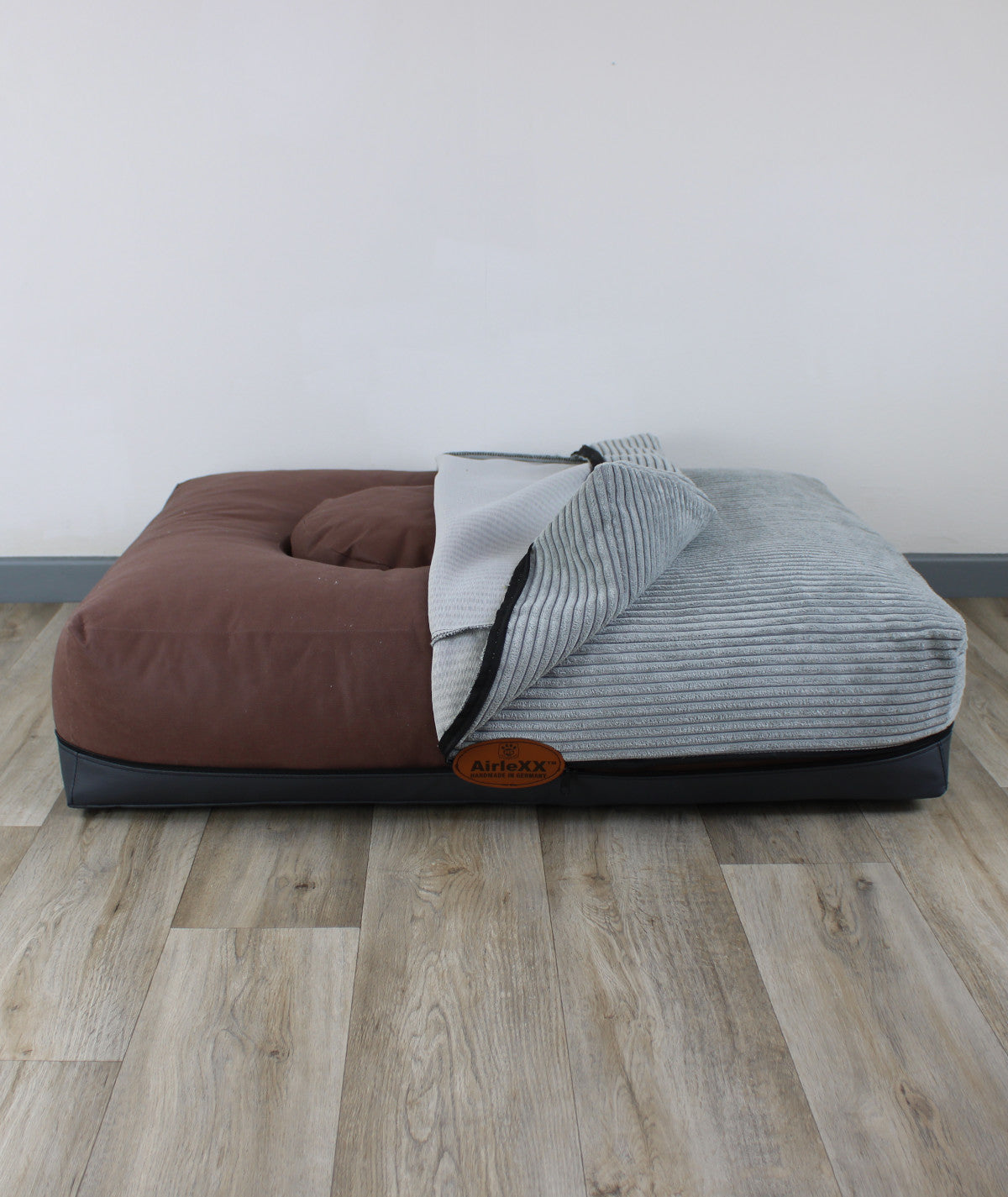AirleXX Hundebett Cord Quadratisch orthopädisch