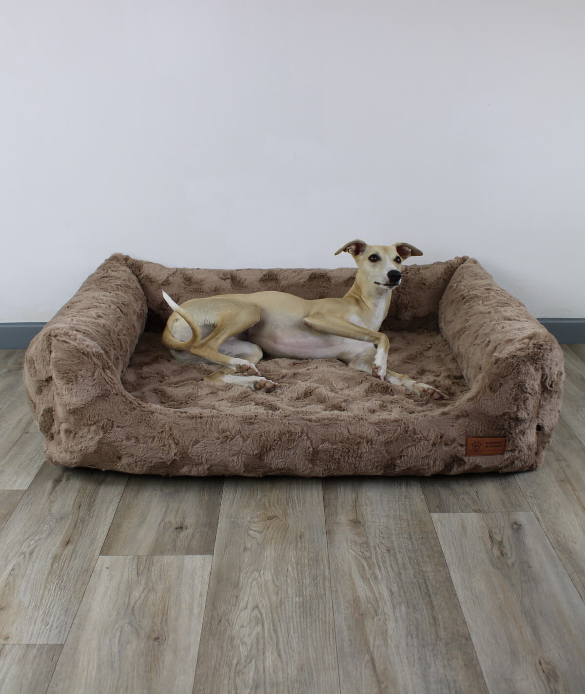 Dog bed cuddle bed deluxe with entry orthopedic