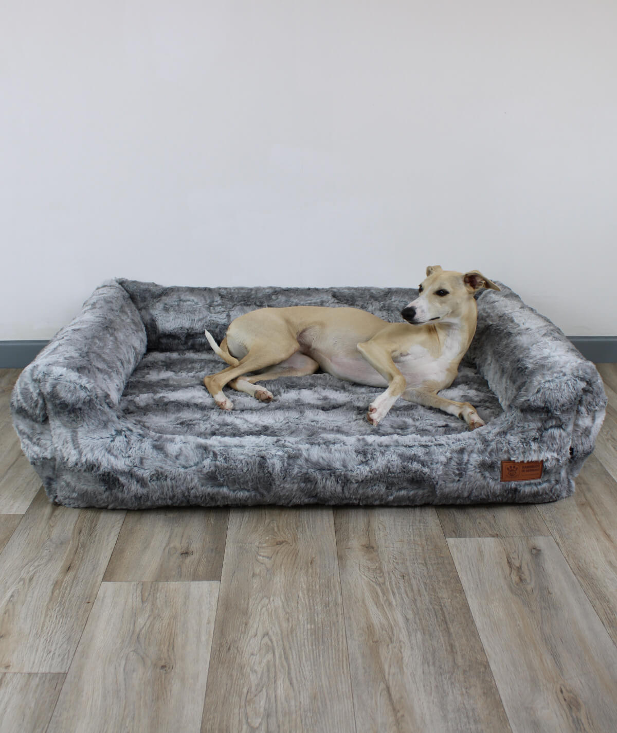 Dog bed cuddle bed deluxe with entry orthopedic