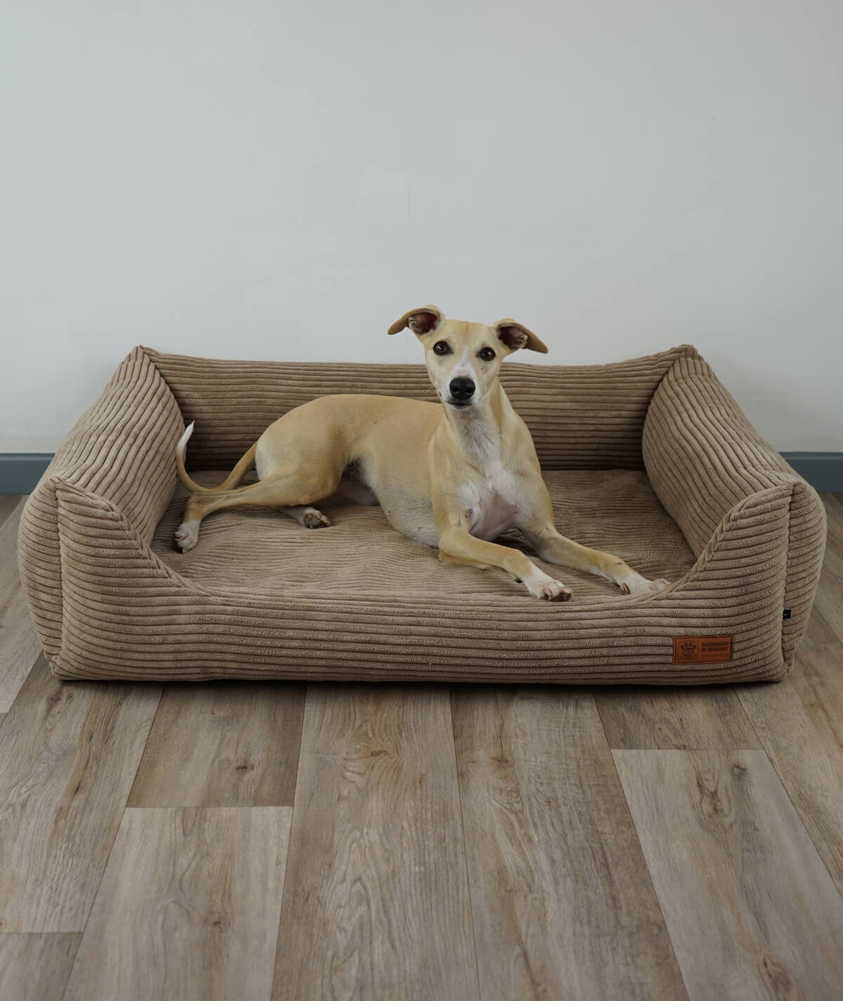 Dog bed cuddle bed deluxe cord with entry orthopedic