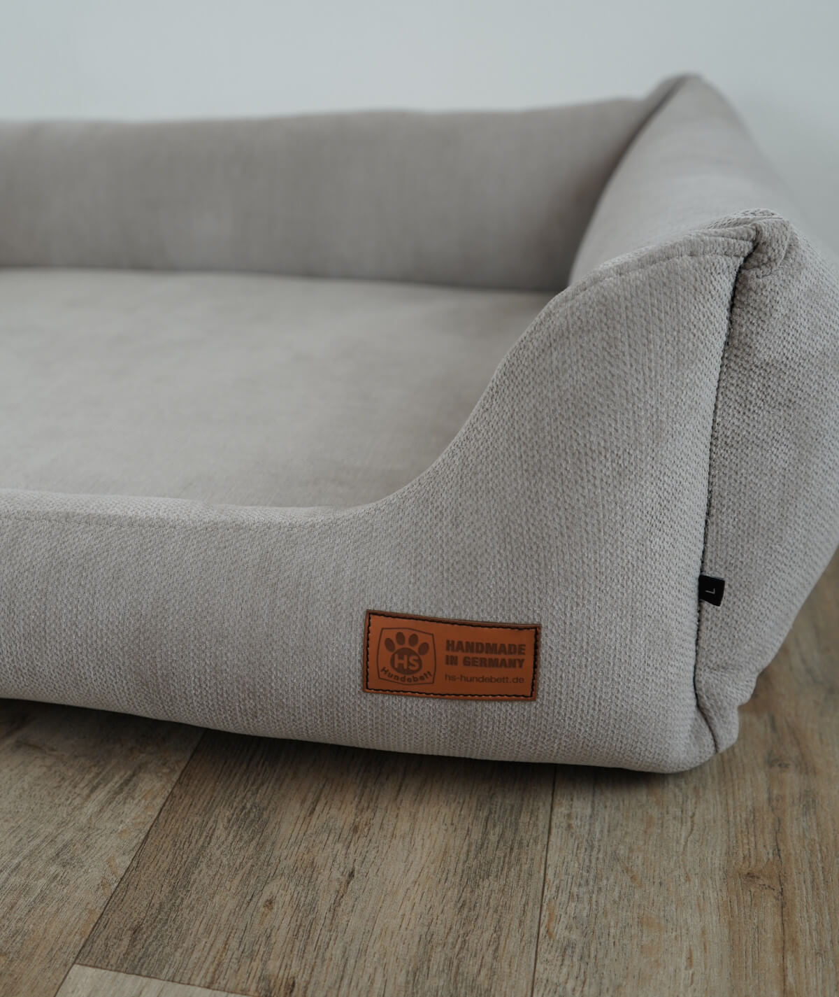 Hundebett Kuschelbett Deluxe Polsterstoff mit Einstieg orthopädisch