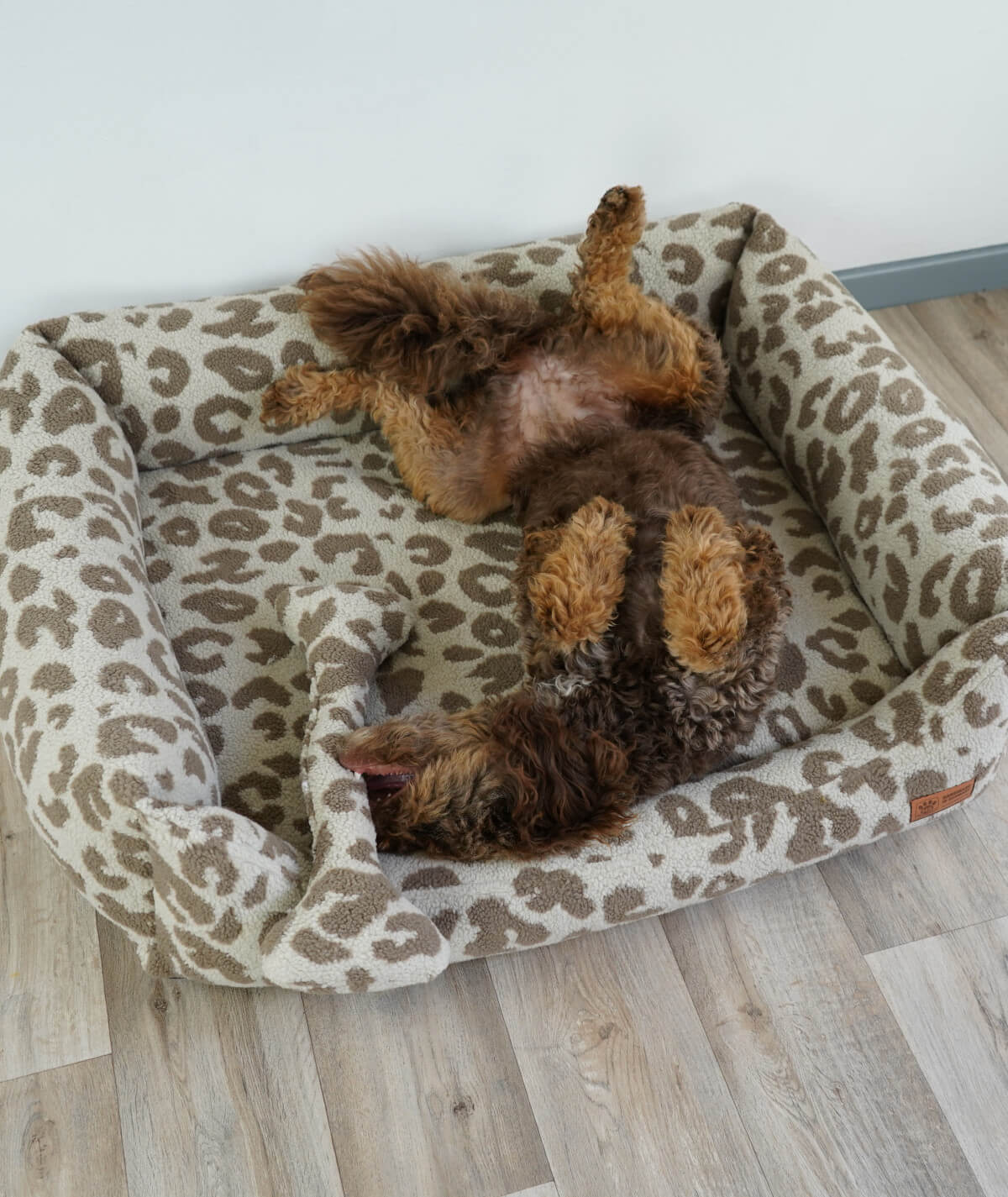 Hundebett Kuschelbett Deluxe Teddy mit Einstieg orthopädisch