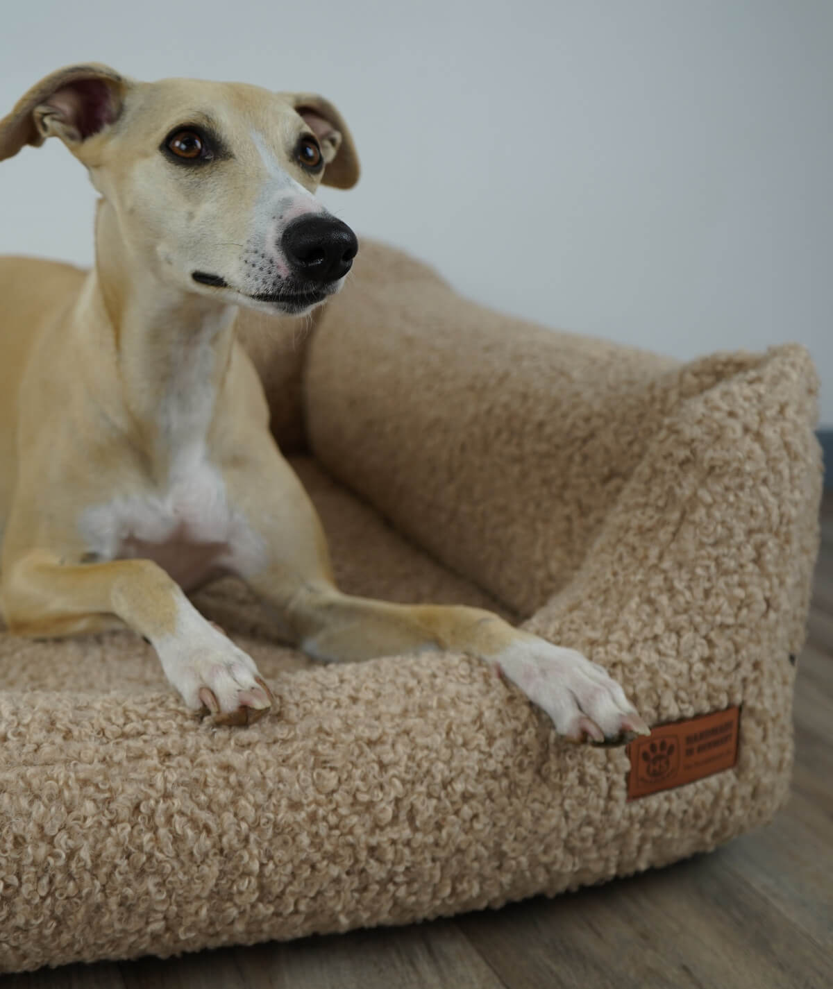 Hundebett Kuschelbett Deluxe Teddy mit Einstieg orthopädisch