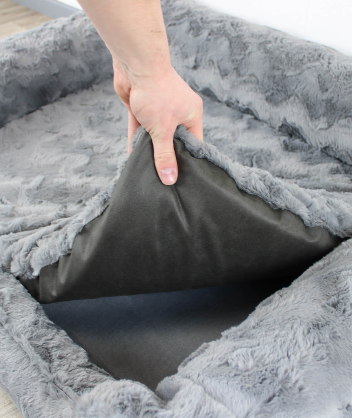 Dog bed cuddle bed deluxe with entry orthopedic