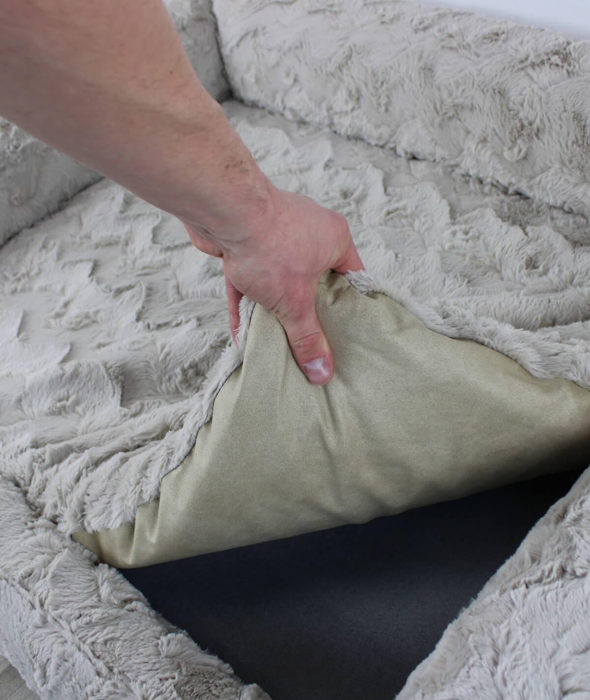 Dog bed cuddle bed deluxe with entry orthopedic