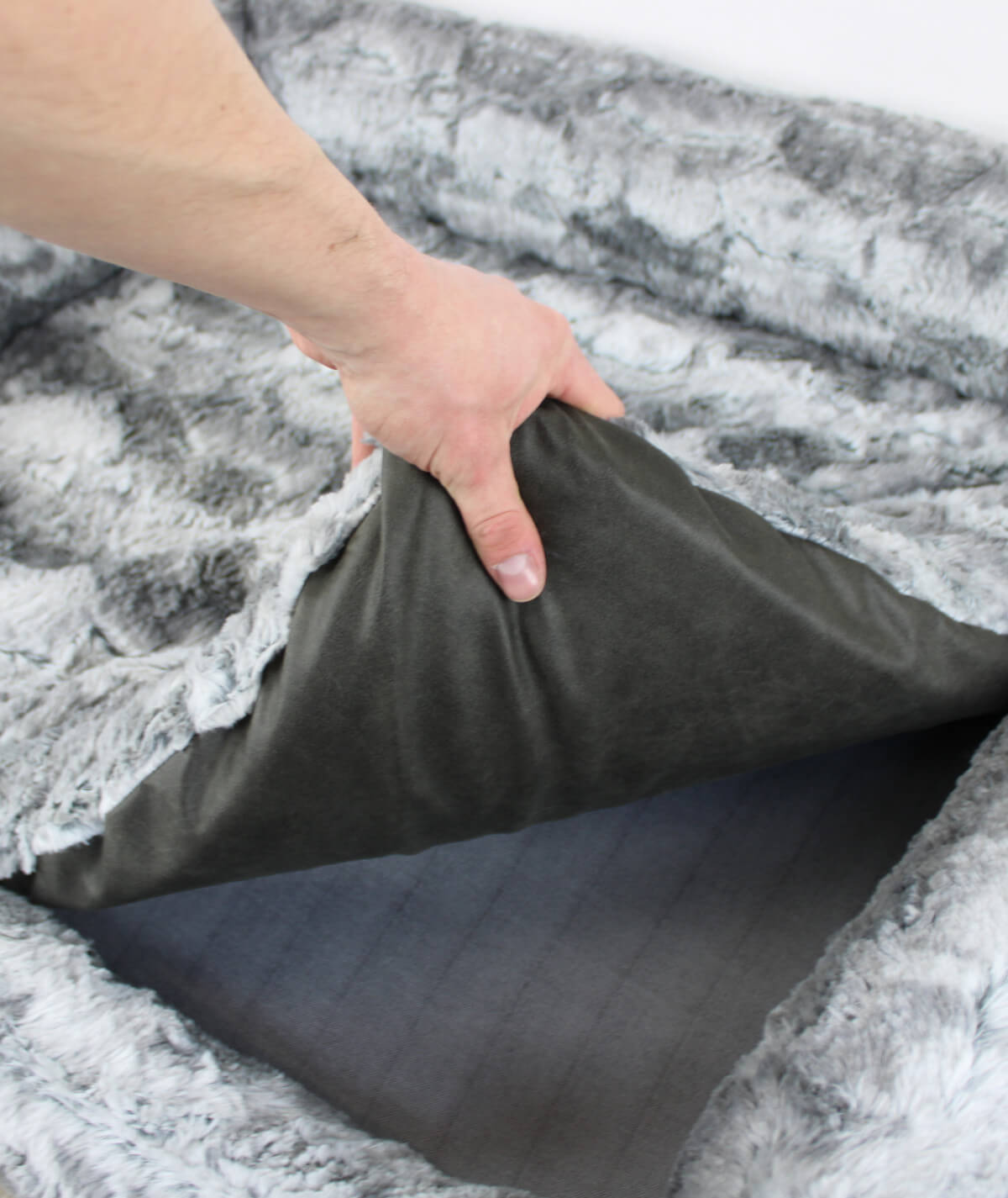 Dog bed cuddle bed deluxe with entry orthopedic