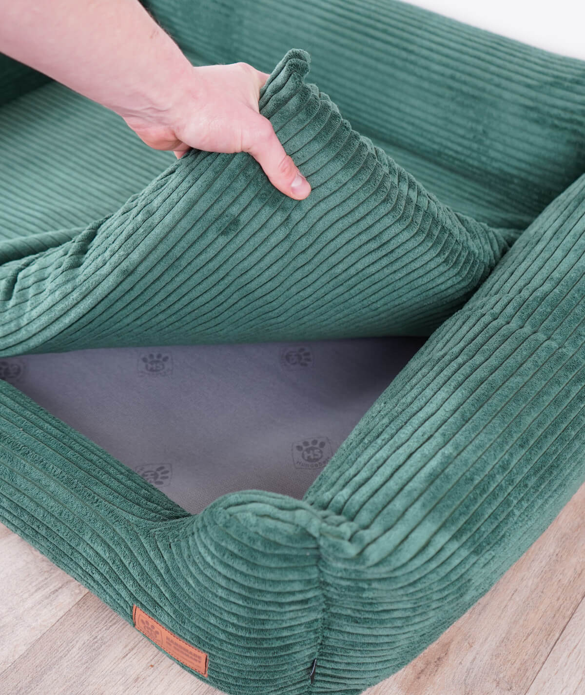 Dog bed cuddle bed deluxe cord with entry orthopedic