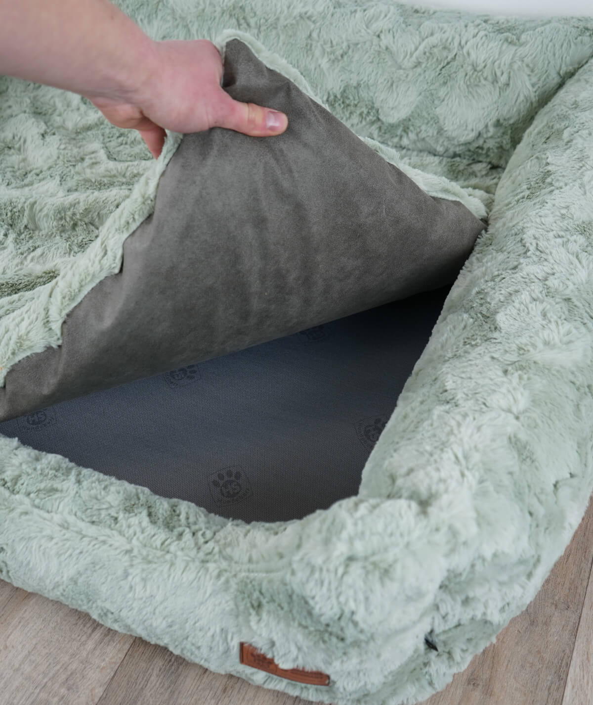 Dog bed cuddle bed deluxe with entry orthopedic