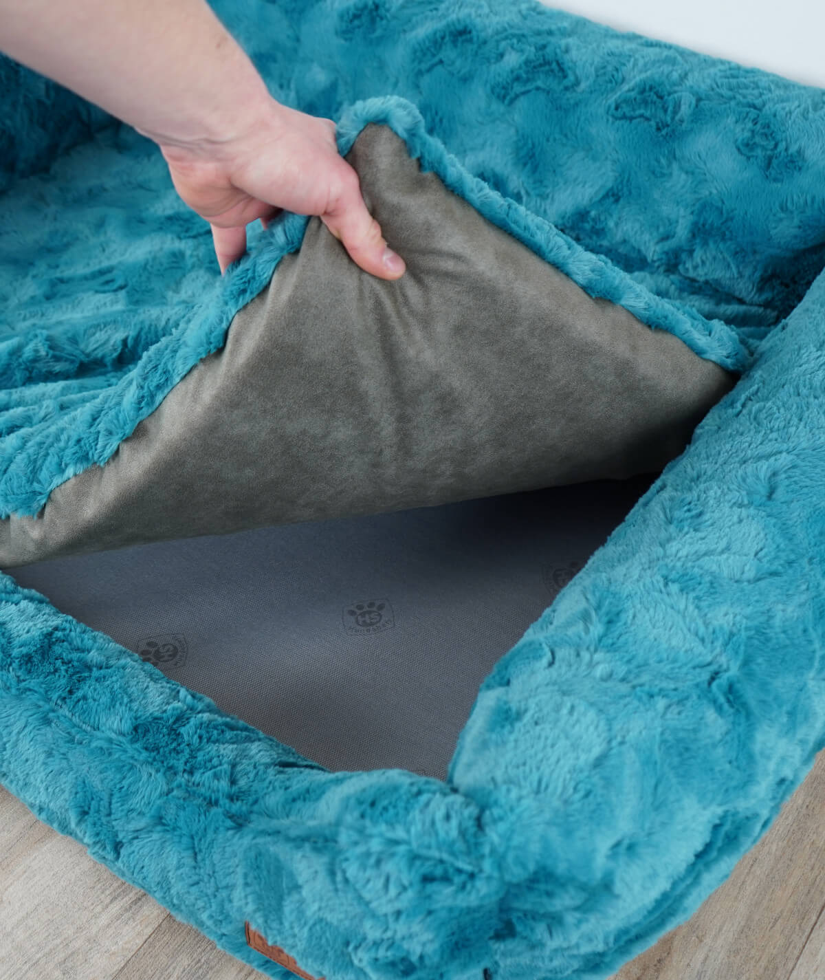 Dog bed cuddle bed deluxe with entry orthopedic