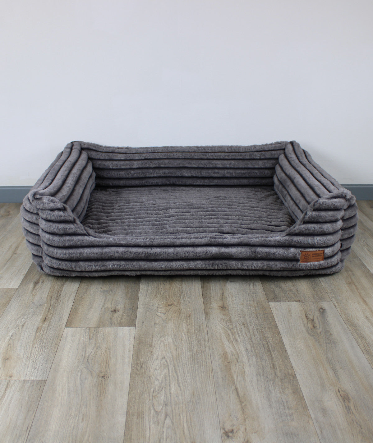 Hundebett Kuschelbett Deluxe Stripes mit Einstieg orthopädisch