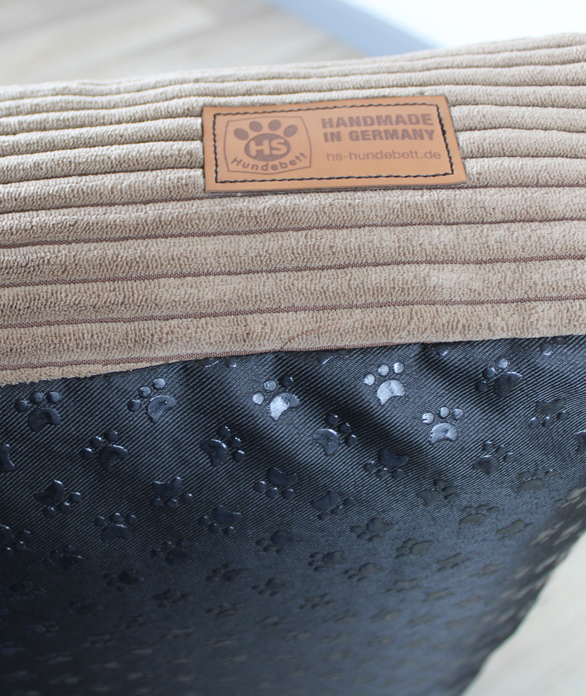 Deluxe lying cushion orthopedic dog bed corduroy and upholstery fabric