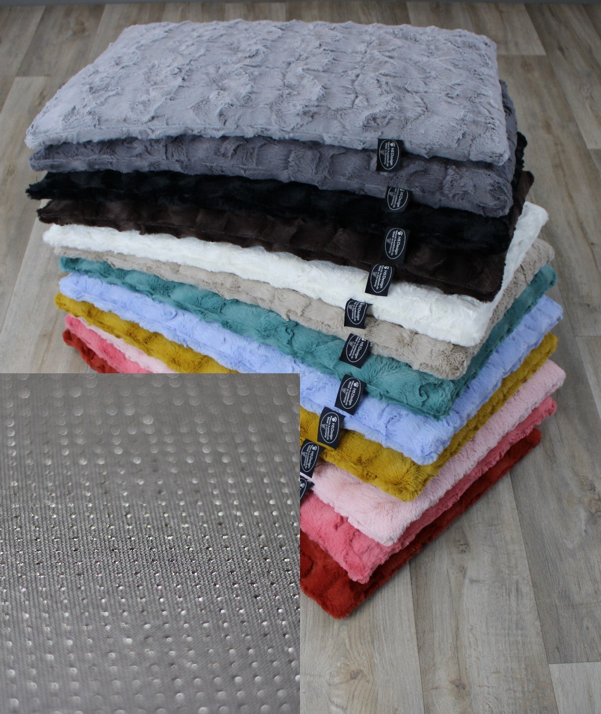 Exklusiv Antirutsch Hundedecke mit Füllung Unifarben