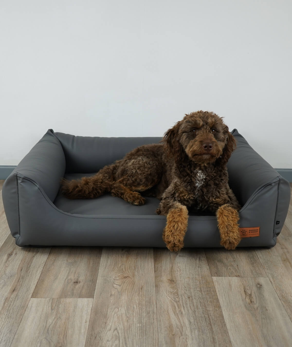 Dog bed Emma artificial leather orthopedic