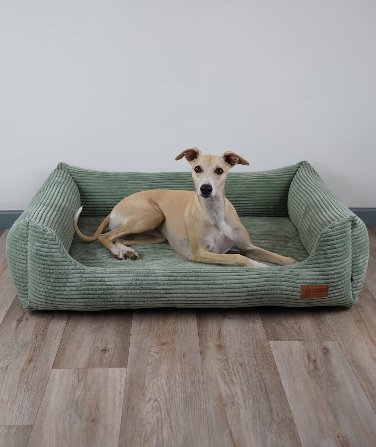 Hundebett Kuschelbett Deluxe Cord mit Einstieg orthopädisch