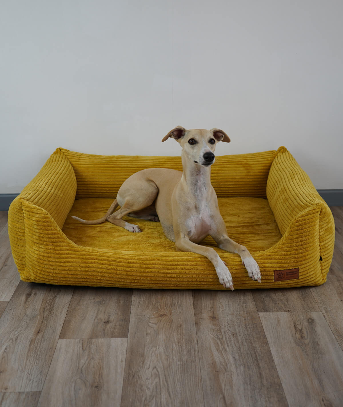 Hundebett Kuschelbett Deluxe Cord mit Einstieg orthopädisch